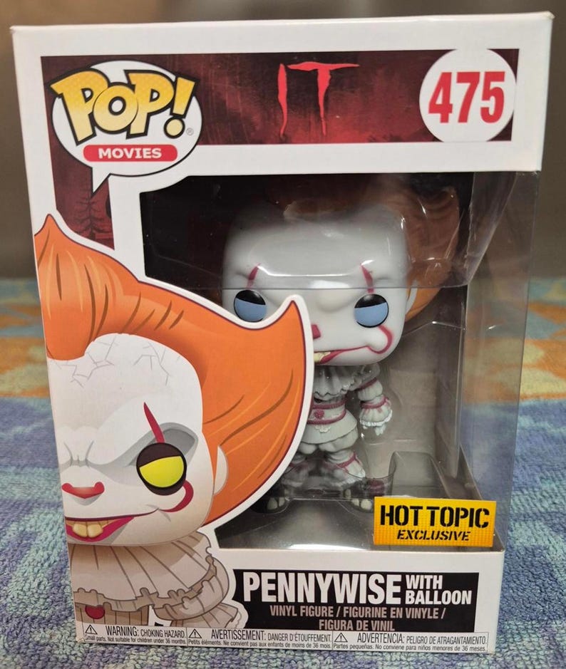 il_794xN.7408715694_g7bq.jpg Pennywise Balloon Vinyl Figure - Collectible Horror Decor - Image 1
